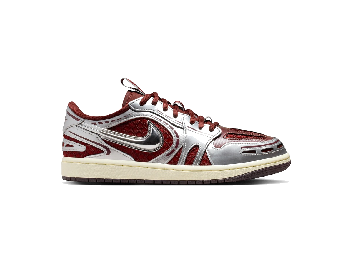 Jordan 1 Low Method of Make V3 Dark Team Red Metallic Silver (Women's)