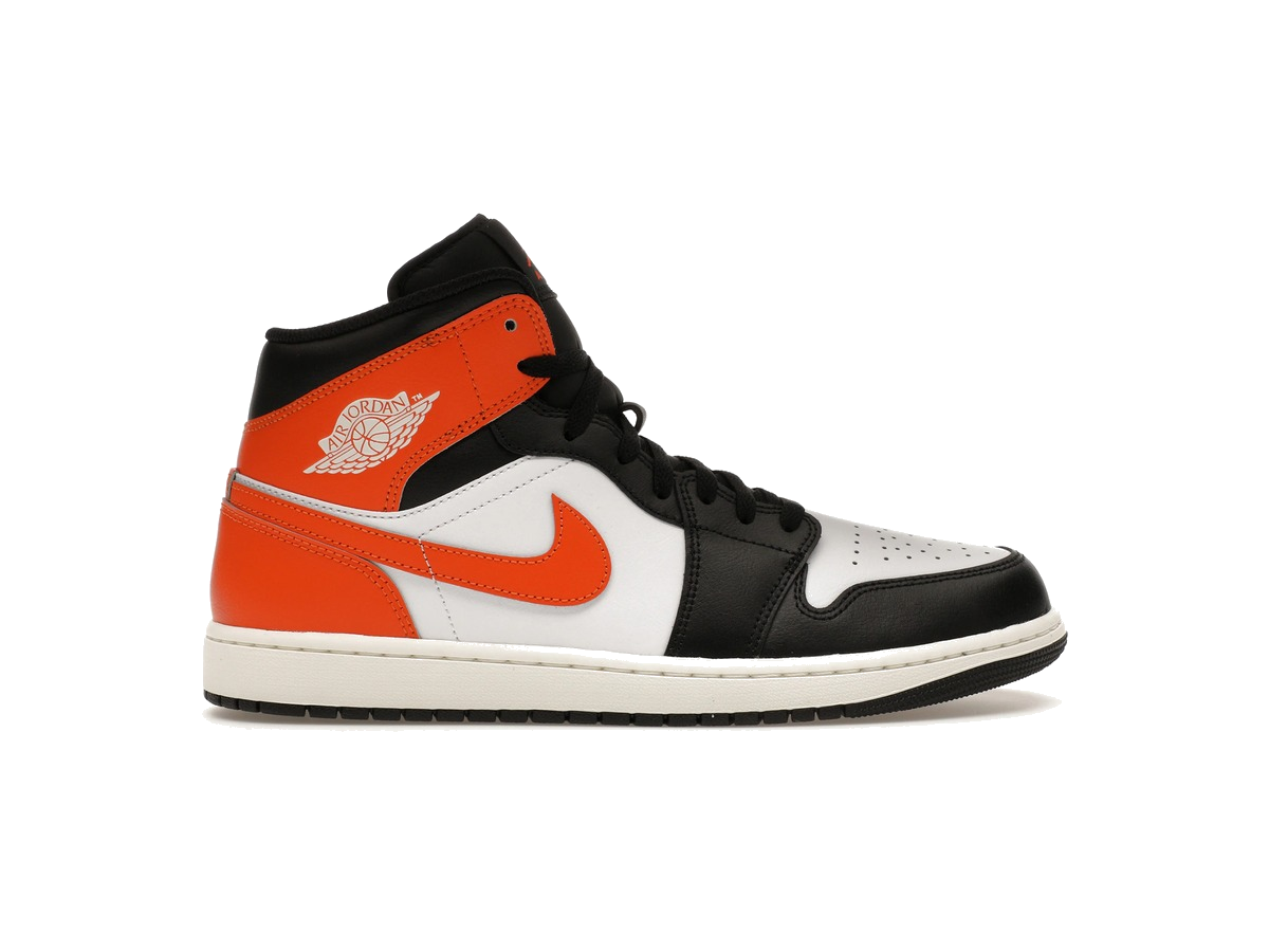 Jordan 1 Mid Black Toe Starfish