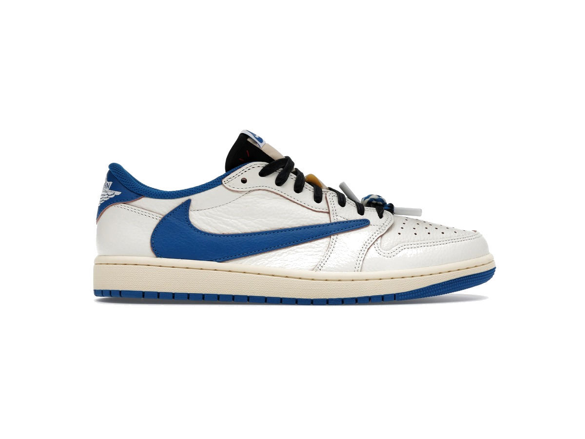 Jordan 1 Retro Low OG SP Fragment x Travis Scott Sail Military Blue