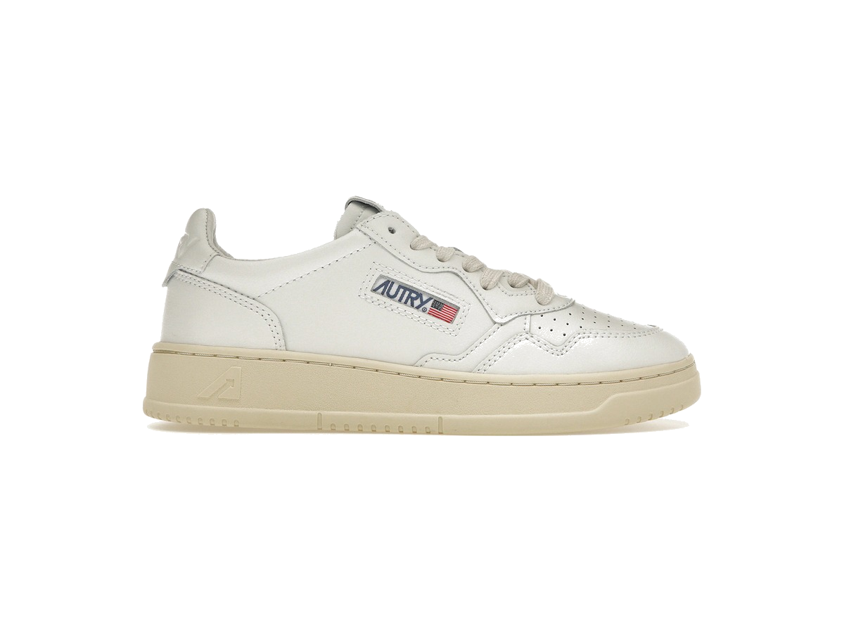 Autry Medalist Leather Low White (Women's)