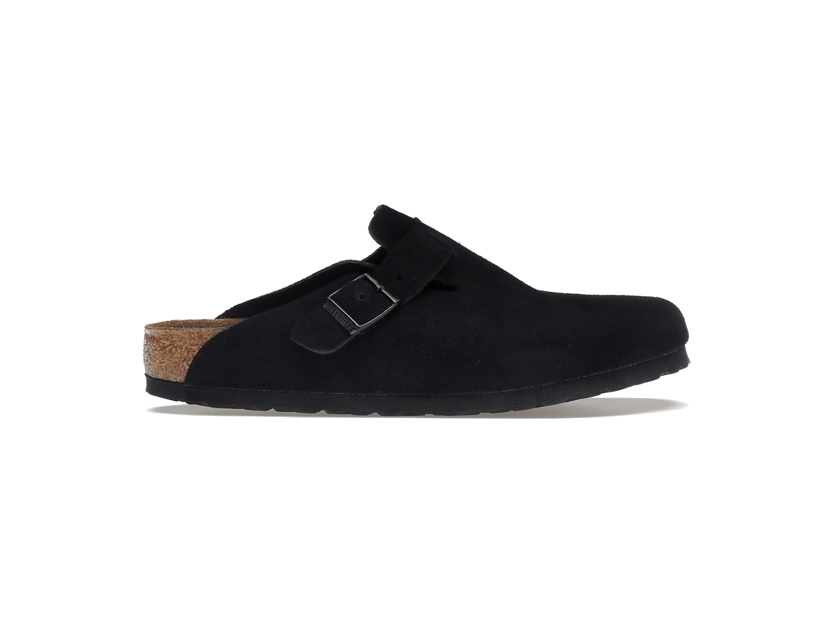 Birkenstock Boston Soft Footbed Suede Black