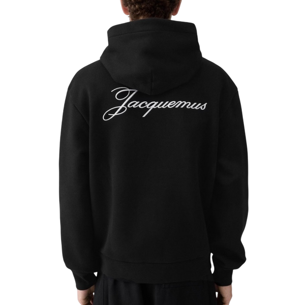 Le Hoodie Logo Jacquemus Noir – vue 2