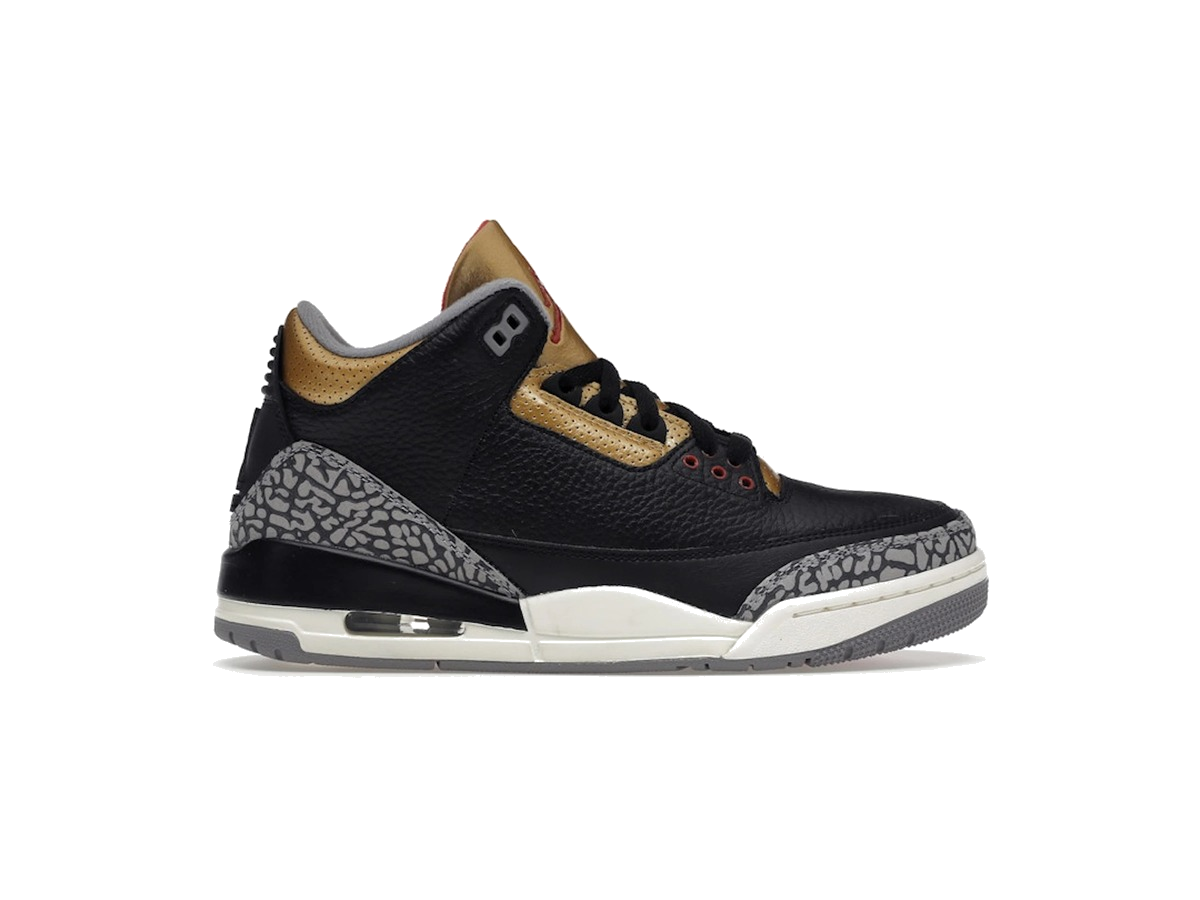 Jordan 3 Retro Black Cement Gold (Women's)