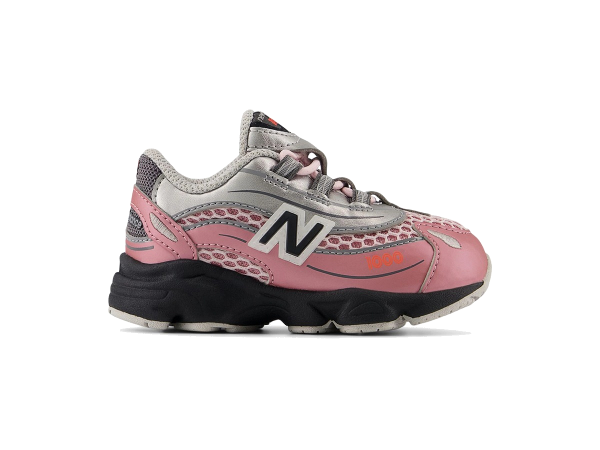 New Balance 1000 Bungee Lace Pink Taffy Silver Metallic Urgent Red (TD)
