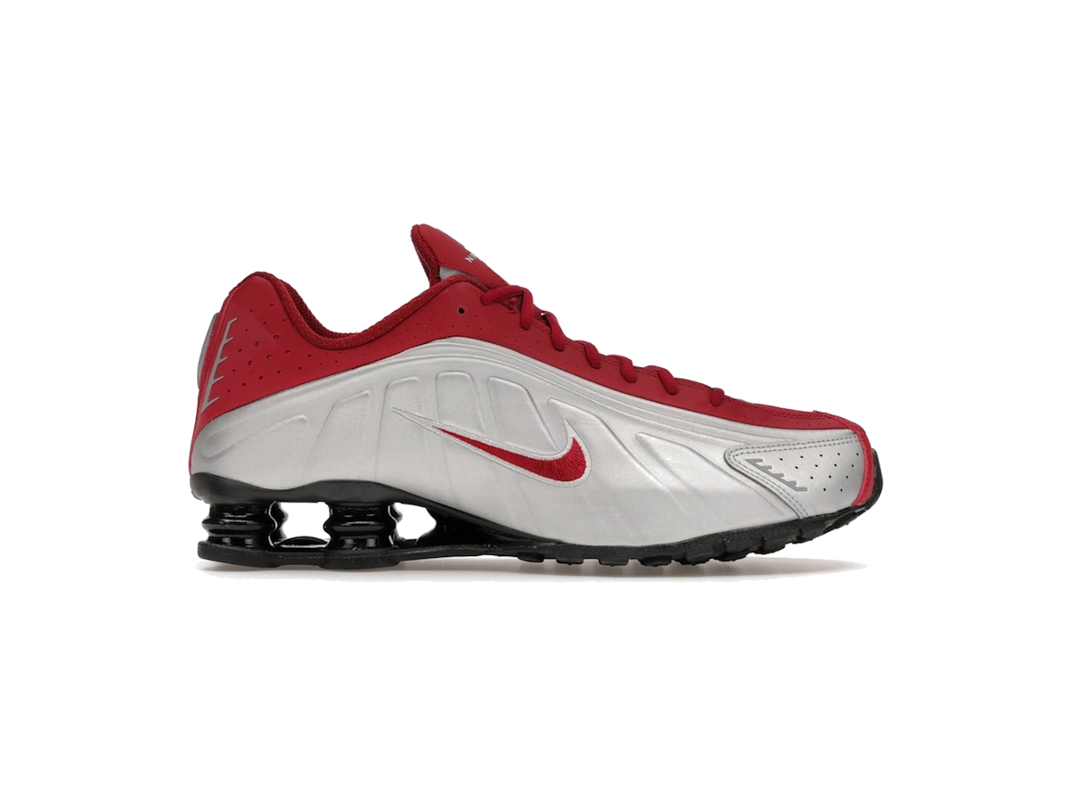 Nike Shox R4 Metallic Silver Black Crimson