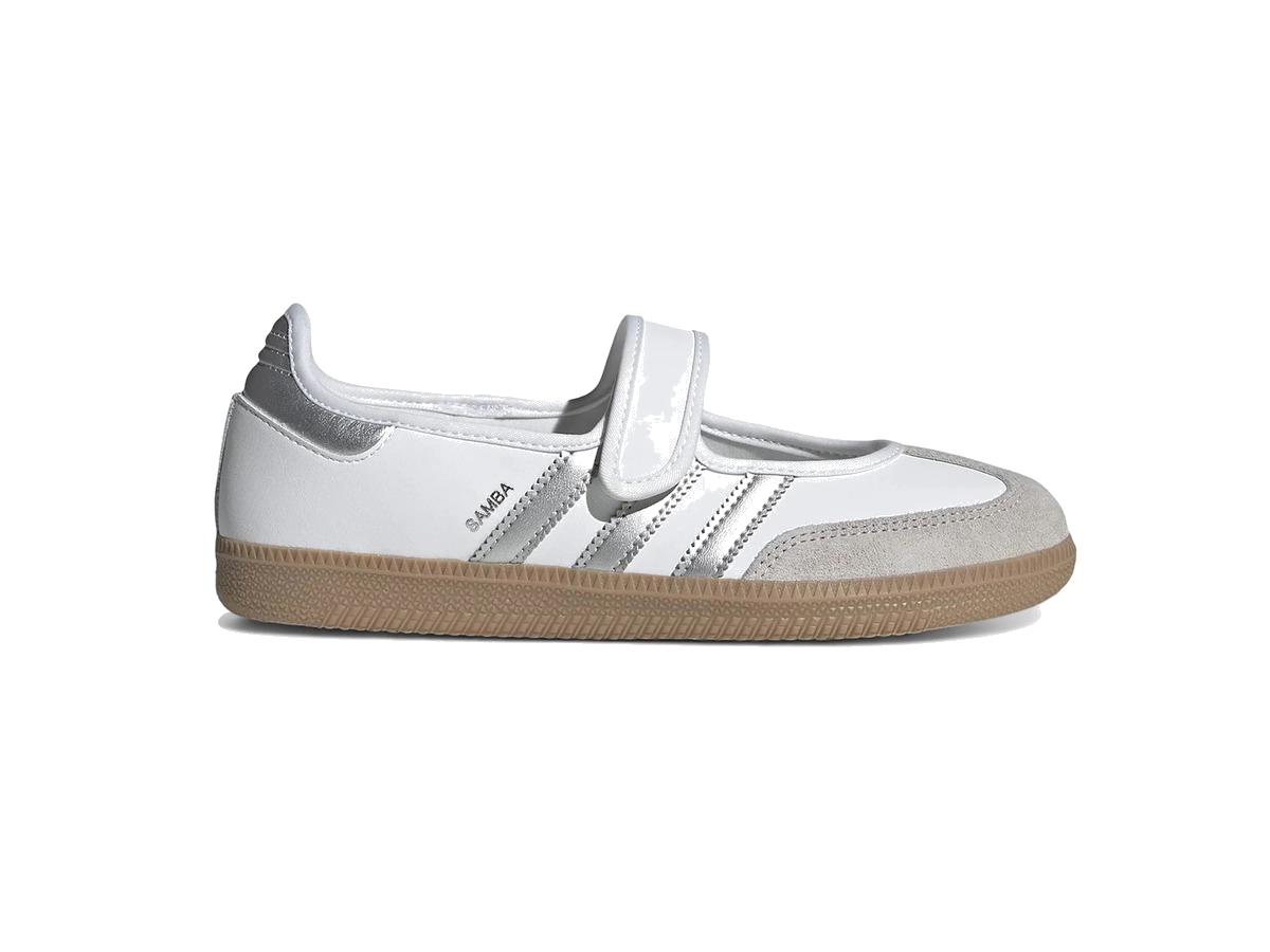 adidas Samba Jane White Silver Metallic (Women's)