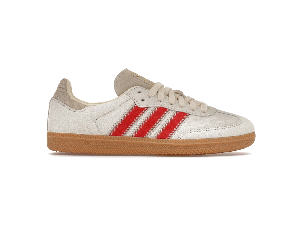 adidas Samba OG Pony Hair Wonder Beige Better Scarlet (Women's)