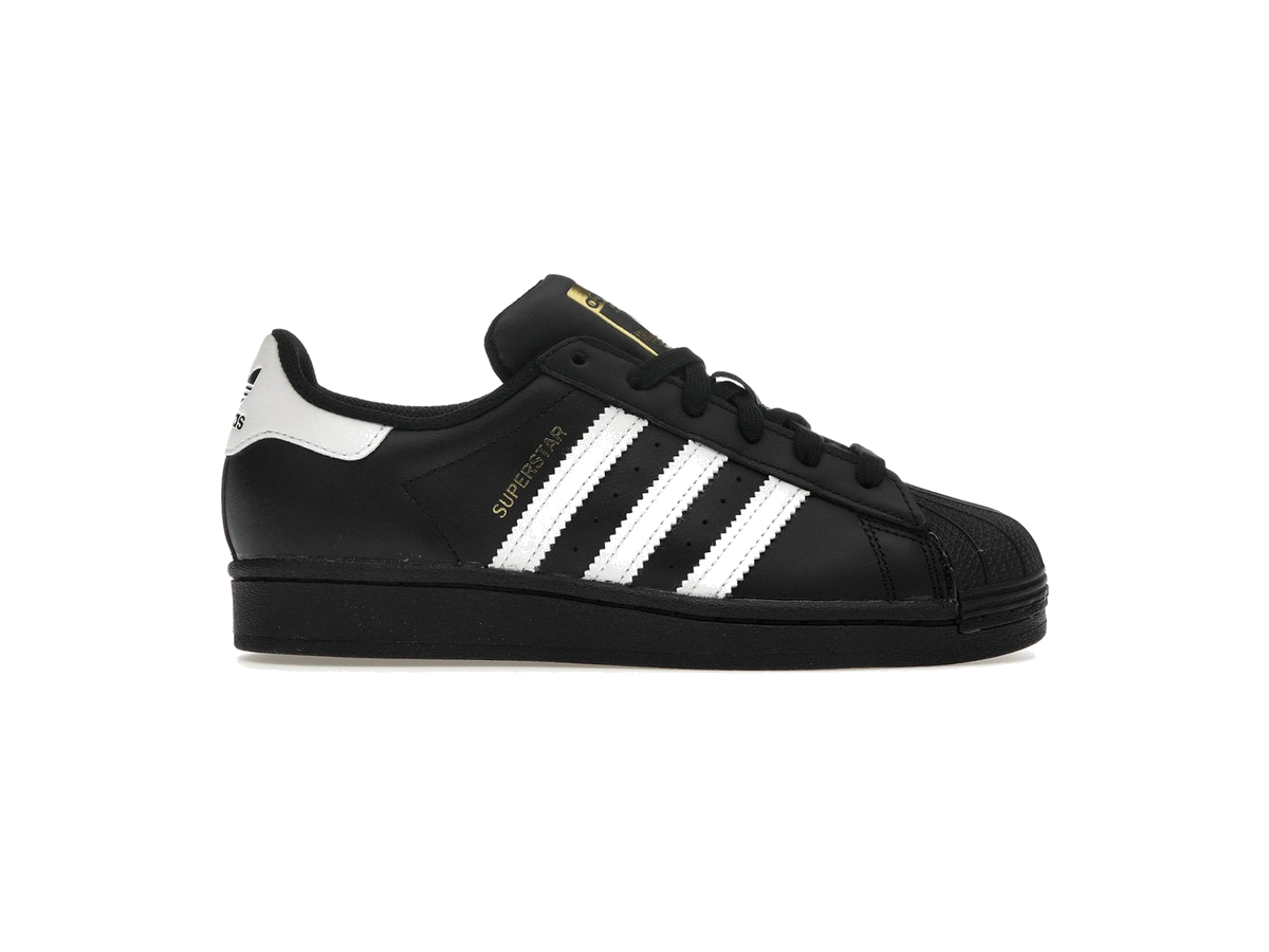 adidas Superstar Core Black Cloud White Gold (GS)