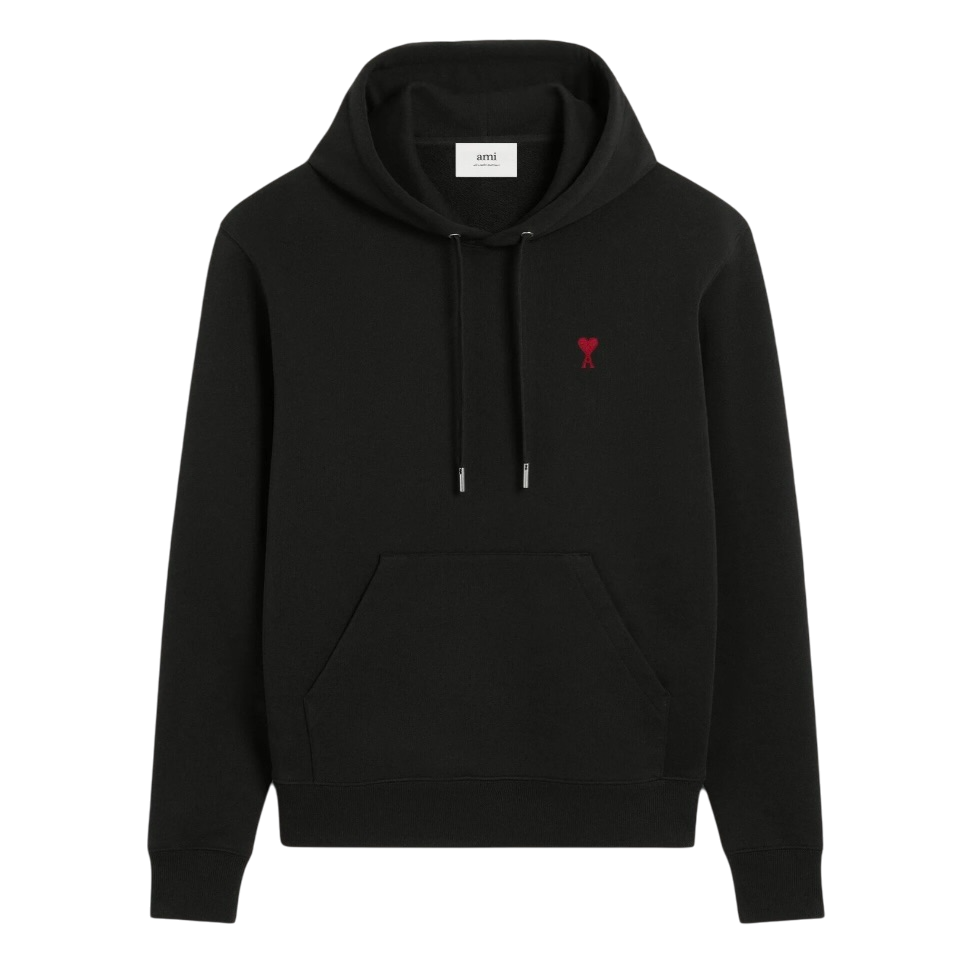 Hoodie Noir Ami de Coeur en Coton – vue principale