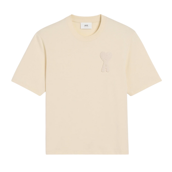 T-Shirt Beige Patch Ami de Coeur Beige En Coton – vue principale
