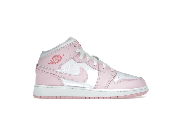 Jordan 1 Mid Pink Foam Fire Red (GS)