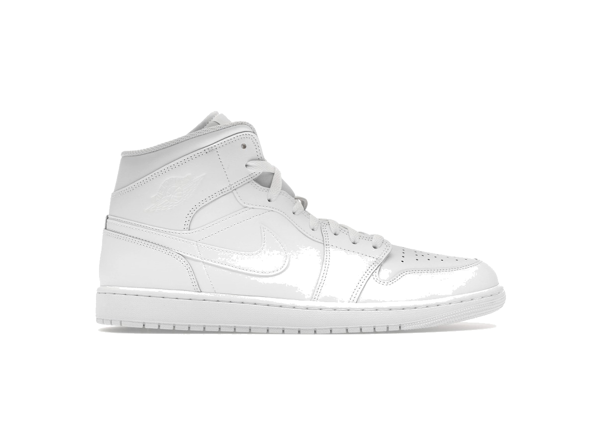 Jordan 1 Mid Triple White