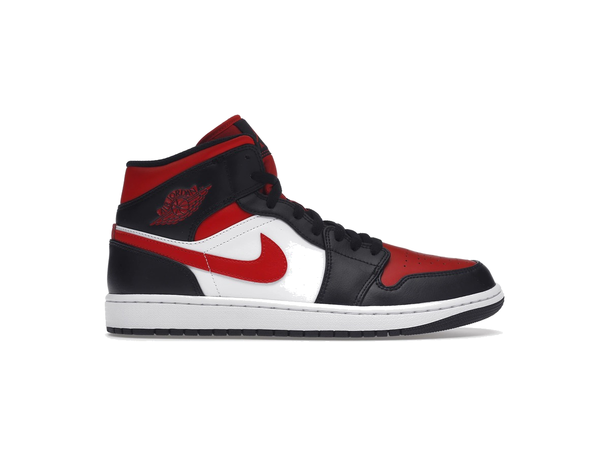 Jordan 1 Mid White Black Red (2022)
