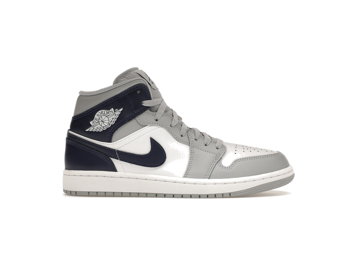 Jordan 1 Mid Wolf Grey Midnight Navy