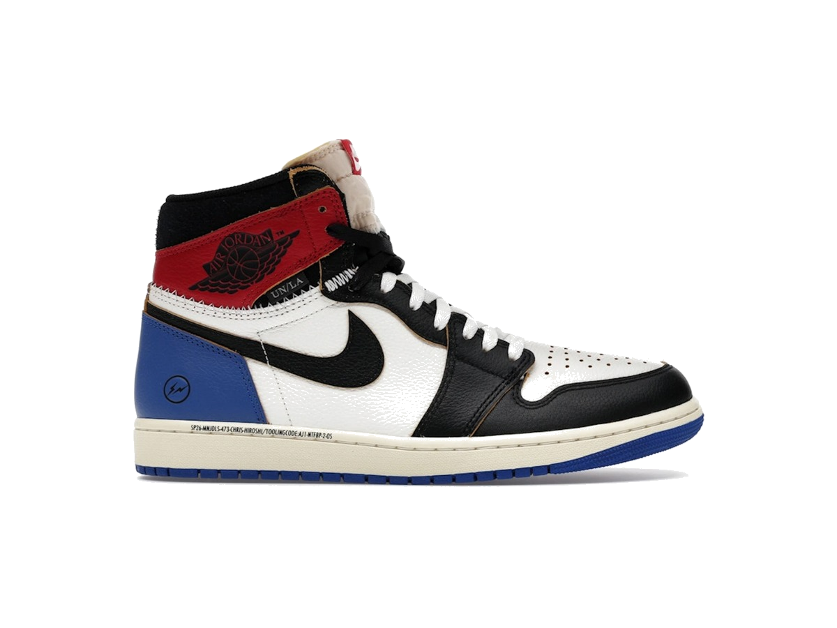 Jordan 1 Retro High OG SP Fragment x Union LA Varsity Red Sport Royal