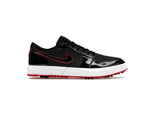 Jordan 1 Low Golf Spiked Bred Black Patent