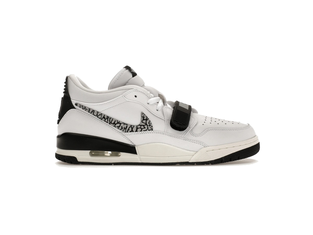 Jordan Legacy 312 Low White Black Elephant Swoosh