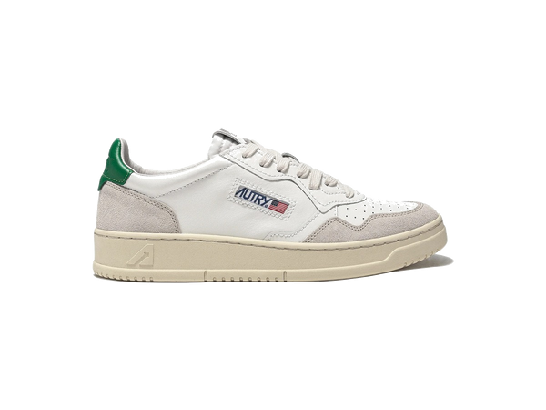 Autry Medalist Leather Low White Amazon Beige