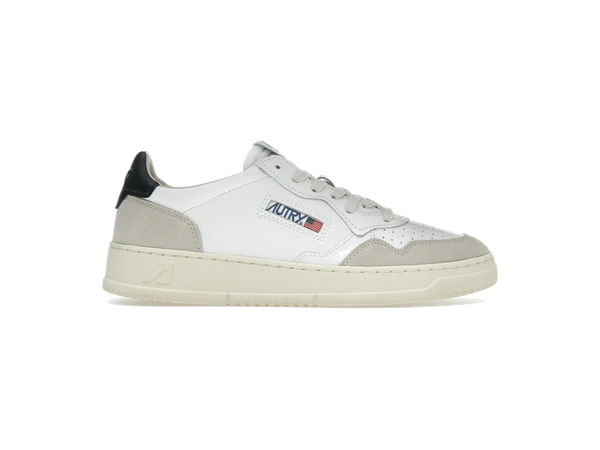 Autry Medalist Leather Low White Black Beige