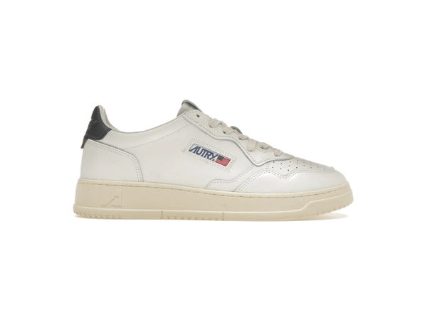 Autry Medalist Leather Low White Dark Blue