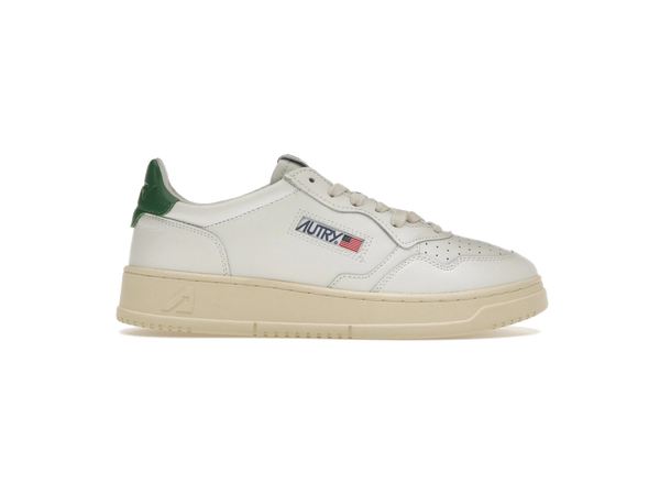 Autry Medalist Leather Low White Green