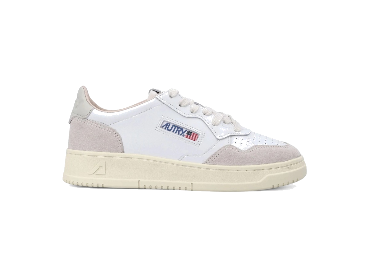 Autry Medalist Leather Low White Pelican (Women's)