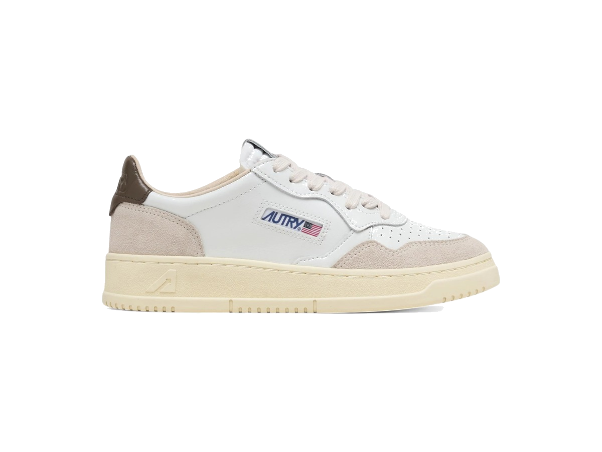Autry Medalist Leather Low White Teak (Women's)