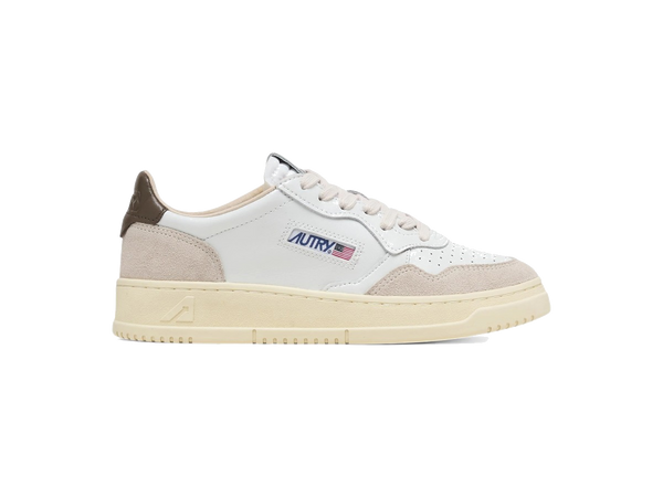 Autry Medalist Leather Low White Teak (Women's)