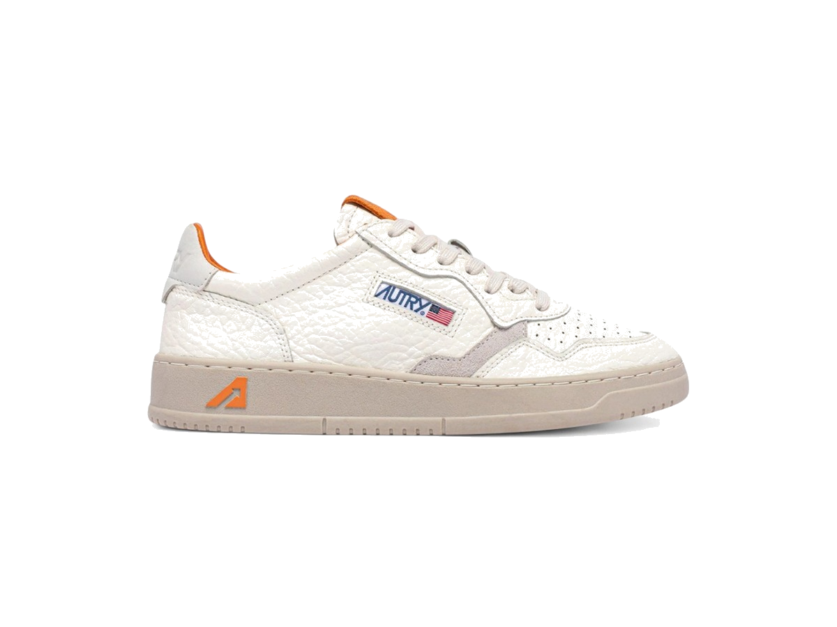 Autry Medalist Low Marshmallow Leather Fanta Orange