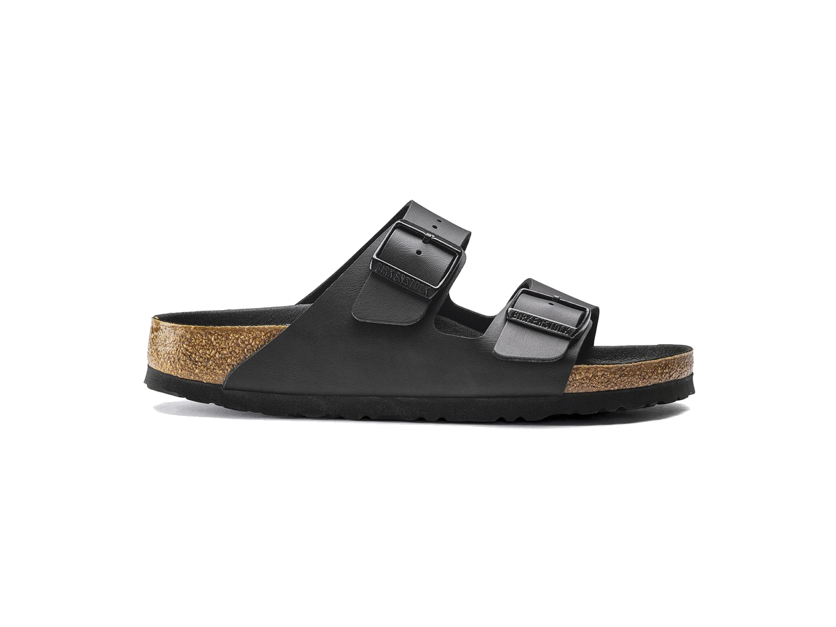 Birkenstock Arizona Birko Flor Black Black Foot Bed
