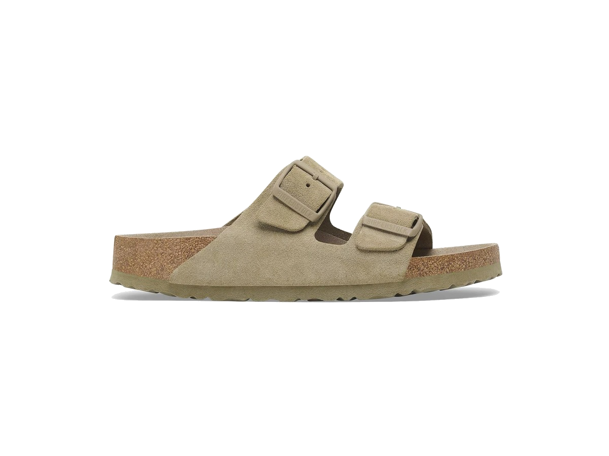 Birkenstock Arizona Soft Footbed Suede Faded Khaki