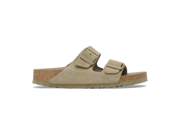 Birkenstock Arizona Soft Footbed Suede Faded Khaki