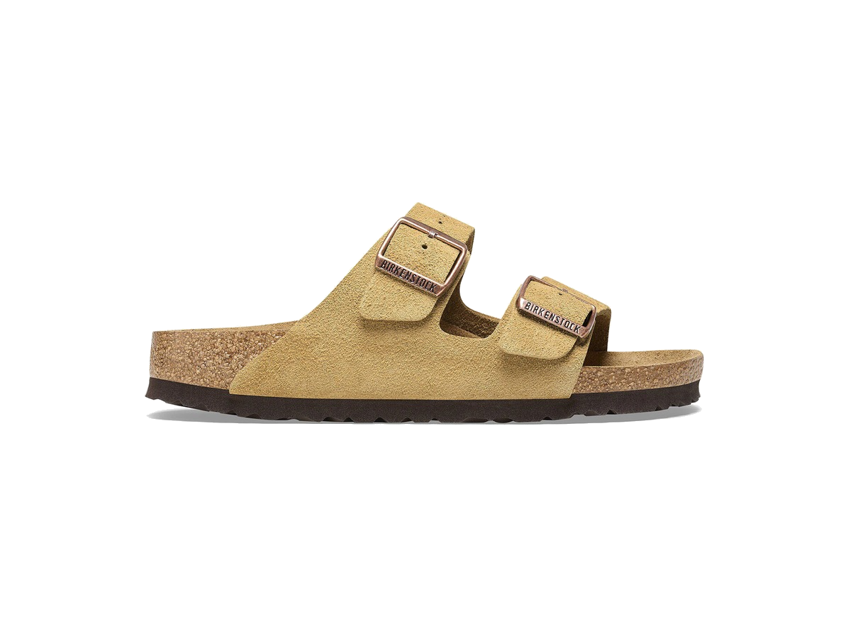 Birkenstock Arizona Suede Leather Latte Cream