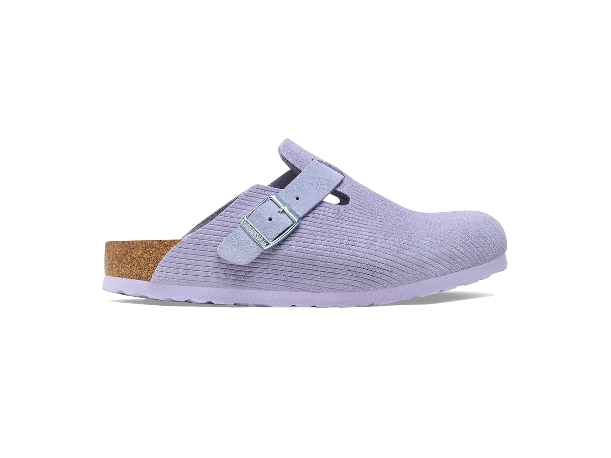 Birkenstock Boston Embossed Corduroy Suede Purple Fog