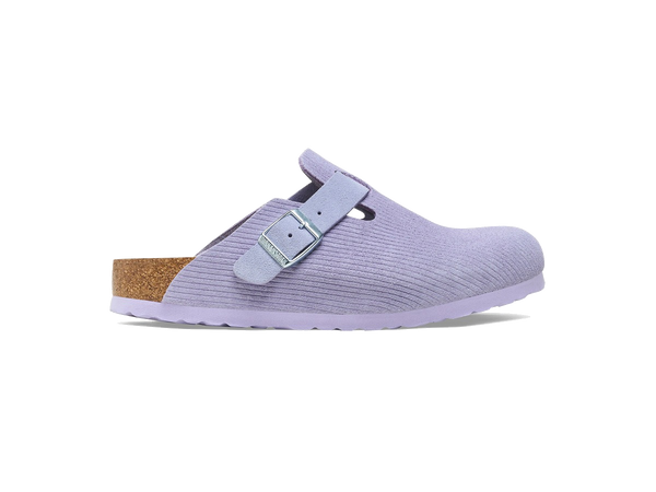 Birkenstock Boston Embossed Corduroy Suede Purple Fog