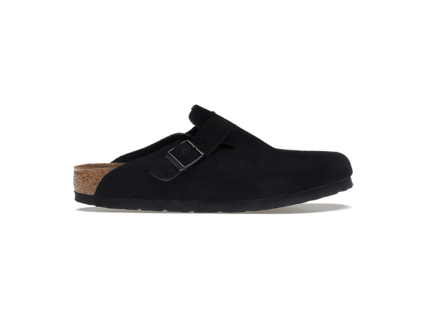 Birkenstock Boston Soft Footbed Suede Black