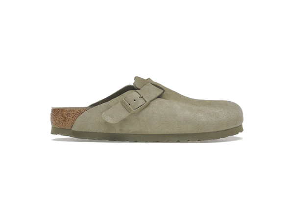 Birkenstock Boston Soft Footbed Suede Faded Khaki