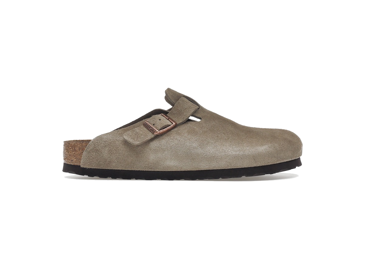 Birkenstock Boston Soft Footbed Suede Taupe