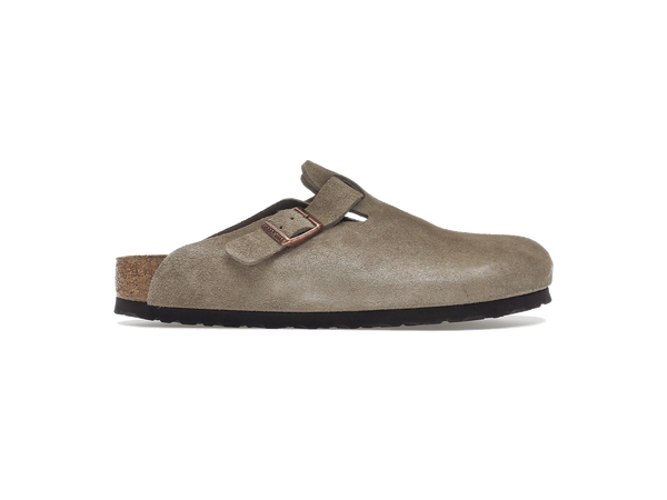 Birkenstock Boston Soft Footbed Suede Taupe