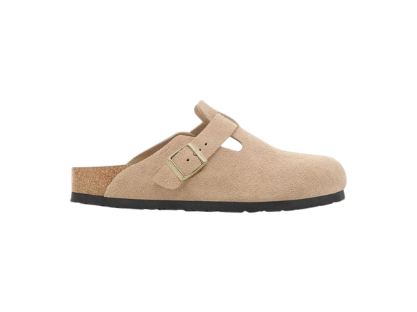 Birkenstock Boston Suede Leather Sandcastle