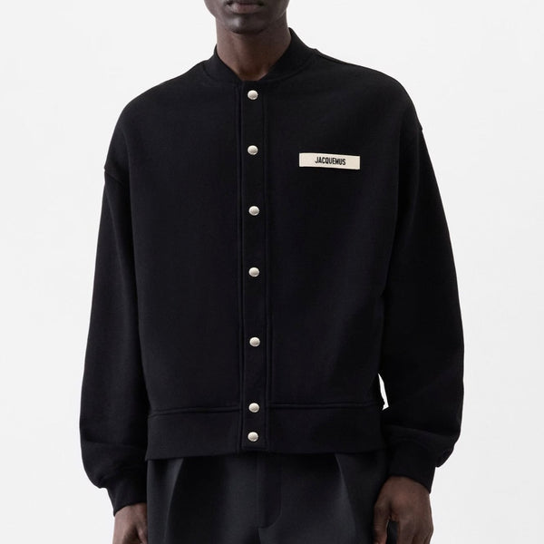 Le Cardigan Gros Grain Jacquemus Black – vue 2