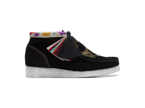 Clarks Originals Wallabee Boot Black Embroidery (Women's)