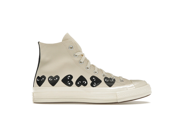 Converse Chuck Taylor All Star 70 Hi Comme des Garcons PLAY Multi-Heart Milk