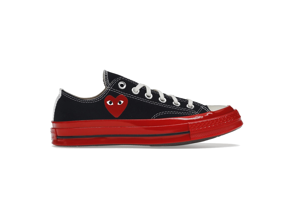 Converse Chuck Taylor All Star 70 Ox Comme des Garcons PLAY Black Red Midsole