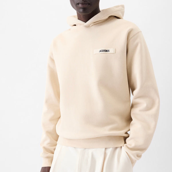 Le Hoodie Gros Grain Jacquemus Cream – vue 2