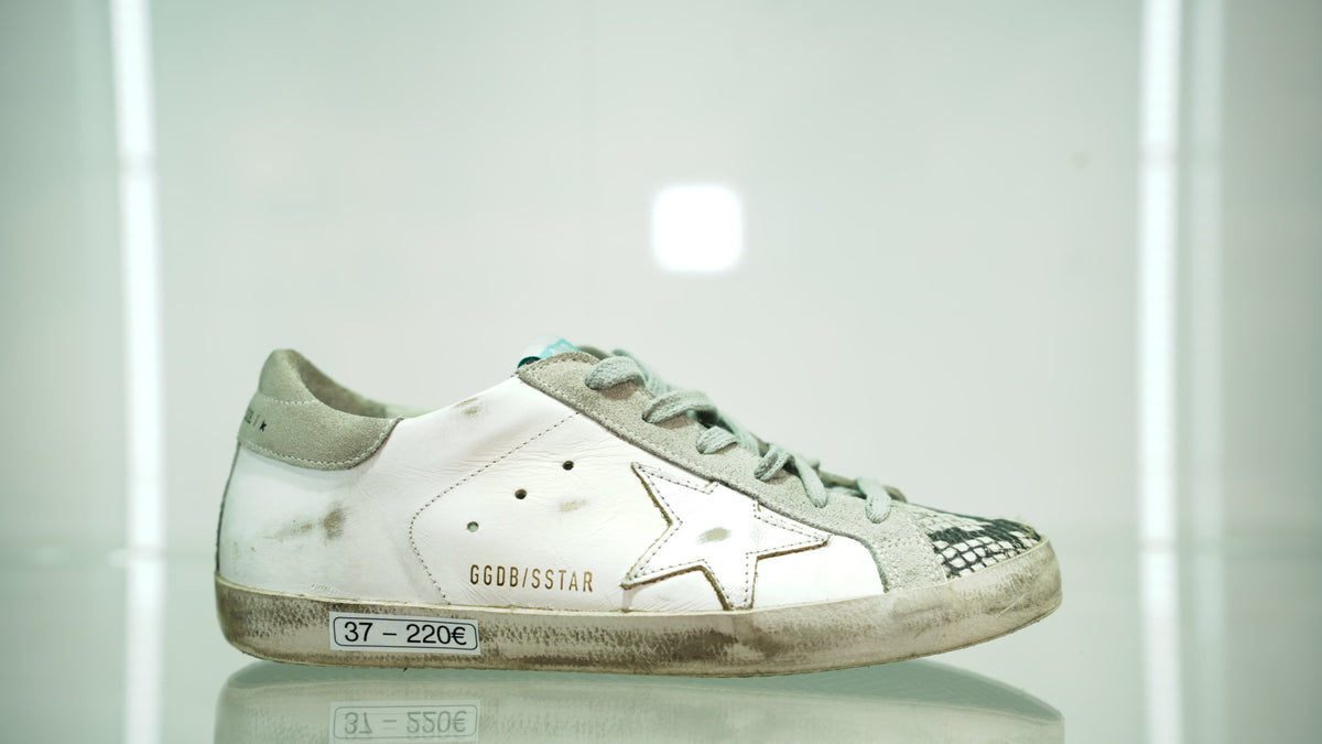 Golden Goose Super-Star Suede Leather Silver