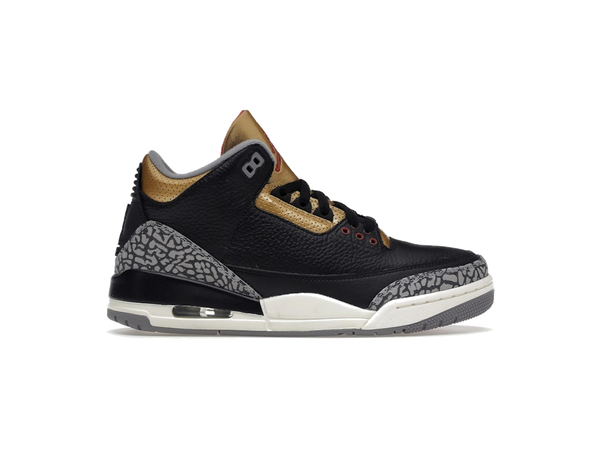 Jordan 3 Retro Black Cement Gold (Women's)