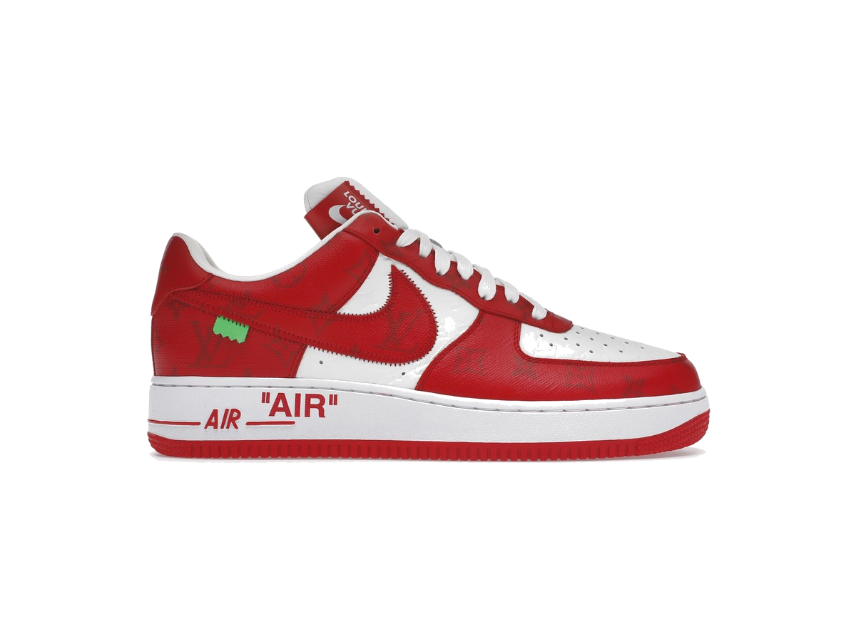 Louis Vuitton Nike Air Force 1 Low By Virgil Abloh White Red
