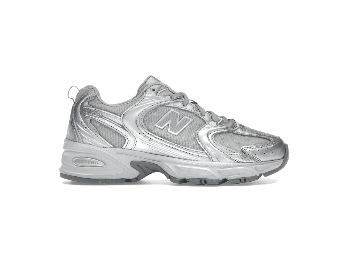 New Balance 530 Silver Metallic Raincloud Polka Dots