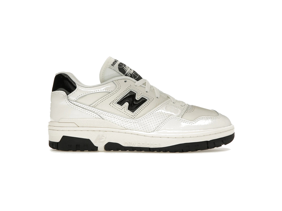 New Balance 550 Sea Salt Black Patent